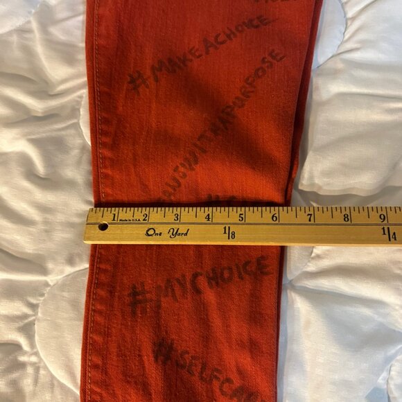 Hashtag True Religion Jeans Waist 30X29 Inches Straight Red - Picture 7 of 11